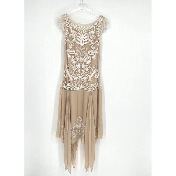 Vtg Sue Wong Nocturne Dress Women 6 Bridal Beaded Embroidered Gatsby Fairy Y2K